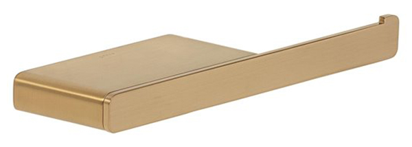 Geesa Shift Brushed Gold Uchwyt na papier toaletowy bez pokrywy z półką Złoty 919924-07